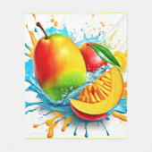 Tropische Mango-Leckerei Fleecedecke (Vorderseite)