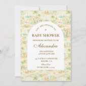 Tropische Märchen-Tiere  Baby Shower Einladung (Vorderseite)