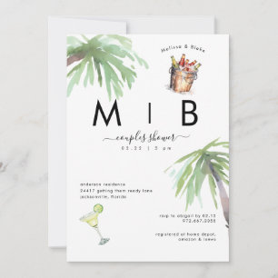 Tropische Margaritas & Bierpaare Hochzeit Save The Date