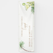 Tropische Margaritas und Tacos Verlobungsfeier Banner (Vertikal)