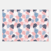 Tropische Marine, rosa, rot  Geschenkpapier Set (Vorderseite)