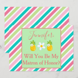 Tropische Matrone des Ehrenvorschlags Ananas Thema Einladung