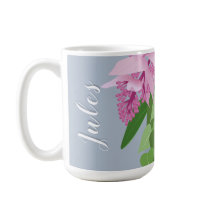 Tropische Medinilla Pink-Blume auf blauem Namen