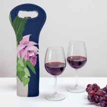 Tropische Medinilla Pink Blume Vase auf Dunkelblau