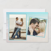 Tropische Meere Zwei Foto speichern die Datumskart Einladung (Rückseite)