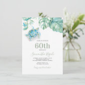 Tropische Meeresschildkröte 60. Geburtstag Einladu (Stehend Vorderseite)