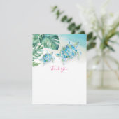 Tropische Meeresschildkröte Danke Note Card (Stehend Vorderseite)