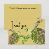 Tropische Meeresschildkröte Dankeskarte (Vorne/Hinten)