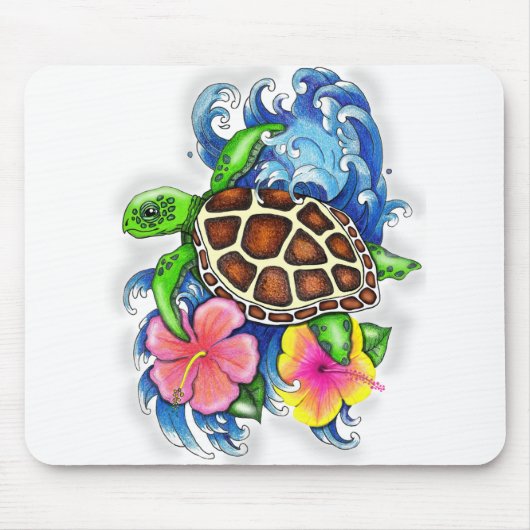 Tropische Meeresschildkröte Mousepad (Vorne)