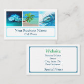 Tropische Meeresschildkröte Palme Tree Ozeanwave S Visitenkarte (Vorne/Hinten)