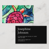 Tropische Meeresschildkröte Visitenkarte (Vorne/Hinten)