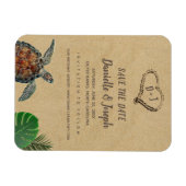 Tropische Meeresschildkröten-Hochzeit rettet das D Magnet (Horizontal)