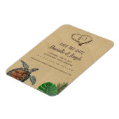 Tropische Meeresschildkröten-Hochzeit rettet das D Magnet (Linke Seite)