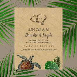 Tropische Meeresschildkröten-Hochzeit rettet das D Magnetkarte