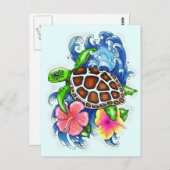 Tropische Meeresschildkröten Postkarte (Vorne/Hinten)