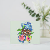 Tropische Meeresschildkröten Postkarte (Stehend Vorderseite)