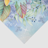 Tropische Meeresschildkröten und Wasserfarben Flor Seidenpapier (Detail)