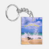 Tropische Meereswelle Schlüsselanhänger (Vorderseite links)