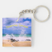 Tropische Meereswelle Schlüsselanhänger (Rückseite)
