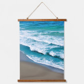 Tropische Meereswellen Wandteppich Mit Holzrahmen (Vorderseite 2)