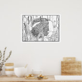 Tropische Meereswelt DIY Farbplakat Poster (Küche)