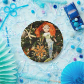 Tropische Meerjungfrau unter dem Meer Weihnachtsfe Pappteller (Party)