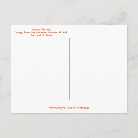 Tropische Meerjungfrau unter dem Meer Weihnachtsfe Postkarte (Rückseite)