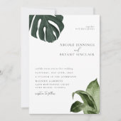 Tropische Minimalistische Hochzeit Einladung (Vorderseite)