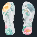 Tropische Minze Blütensommer-Gastgeschenk Hochzeit Badesandalen<br><div class="desc">Minze,  rosa und gelbe exotische Sommerzeit-Gastgeschenke Hochzeiten mit Pionieren,  Eukalyptus,  Rosehips,  Sukkulent,  Lisianthus,  Menthol-Blätter und Sukkulente.</div>