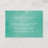 Tropische Minze Wasserfarbenflora Visitenkarte (Rückseite)