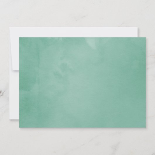 Tropische Minzflorensommerhochzeit rettet das Datu Save The Date (Rückseite)