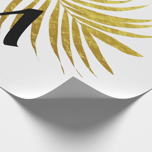 Tropische Mit Monogramm Initialen von Palmblättern Geschenkpapier (Ecke)