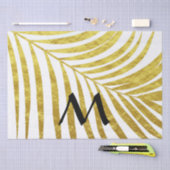 Tropische Mit Monogramm Initialen von Palmblättern Seidenpapier (Handwerk)