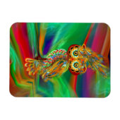 Tropische Mode Queen Owl Magnet (Horizontal)