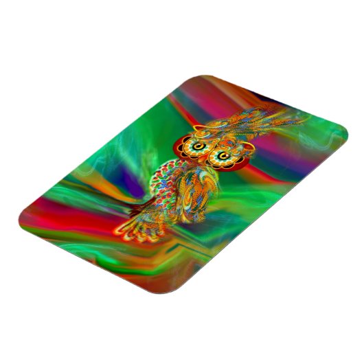 Tropische Mode Queen Owl Magnet (Linke Seite)