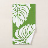 tropische moderne hawaiianische Steppe Badhandtuch Set (Handtuch)