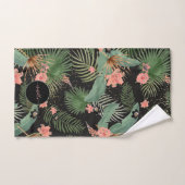 Tropische Monogramm-Blätter Badhandtuch Set (Handtuch)