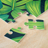 Tropische Monstera-Blätter Dschungelmuster Puzzle (Seite)