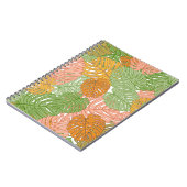 Tropische Monstera-Blätter, farbenfrohe, nahtlose Notizblock (Linke Seite)