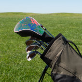 Tropische Monstera-Blätter Golf Headcover (In SItu)