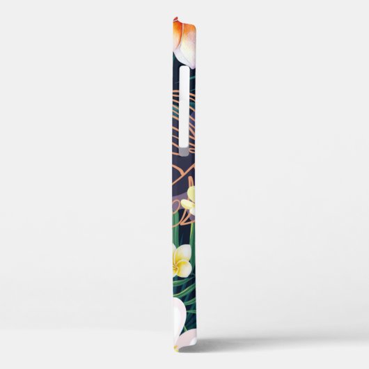 Tropische Monstera-Blätter Plumeria Blume Case-Mate iPhone Hülle (Rückseite / Links)