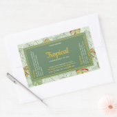 Tropische Monstera-Blätter Rutschen um das Candle- Rechteckiger Aufkleber (Umschlag)