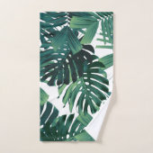 Tropische Monstera-Dschungelblätter 1 Badhandtuch Set (Handtuch)