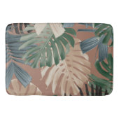 Tropische Monstera Dschungelblätter 2 Badematte (Vorderseite)