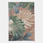Tropische Monstera Dschungelblätter 2 Geschirrtuch (Vertikal)