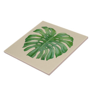 Tropische Monstera Fliese