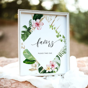 Tropische Monstera Gefälligkeiten bitte nehmen Sie Poster