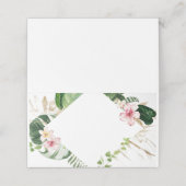 Tropische Monstera-Hochzeit Platzkarten (Außenseite Aufgefaltet)
