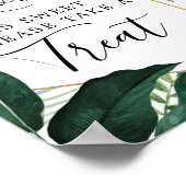 Tropische Monstera-Liebe ist süße Lieblingsmarke Poster (Ecke)