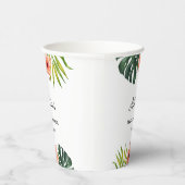 Tropische Monstera Palm Brautparty  Pappbecher (Rechts)